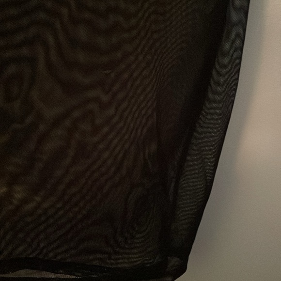 Black Mesh T-shirt Dress - Picture 5 of 5